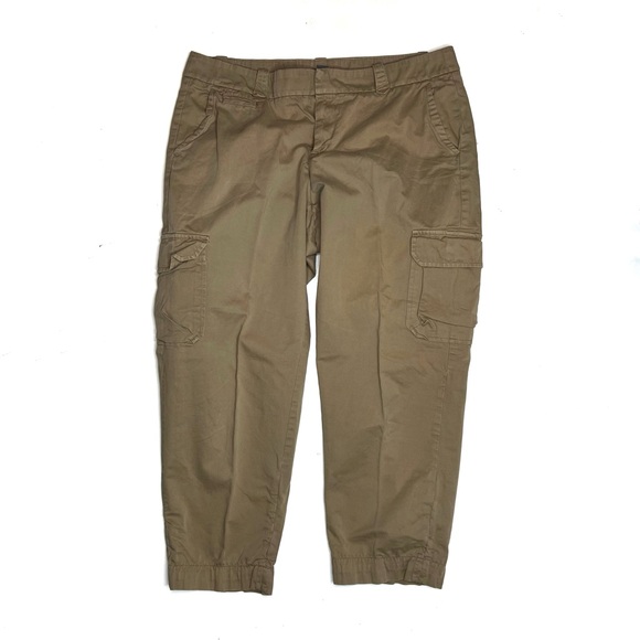 GAP Pants - GAP Cargo Pants Women Size 14 Khaki Utility Jogger Ankle Pockets Casual